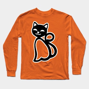 Kitty Outline Long Sleeve T-Shirt